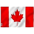 ANLEY Fly Breeze 3x5 Foot Canada Flag - Vivid Color and UV Fade Resistant - Canvas Header and Double Stitched - Canadian National Flags Polyester with Brass Grommets 3 X 5 Ft