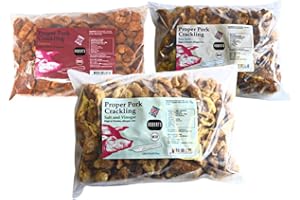 SCT SAVOURY CRUNCHY TREATS & SWEET CANDY TREATS Proper Pork Crackling - 1.5L Refill Bag – Available in Multiple Flavours - Keto-friendly, Allergen-Free, Low Carb & High Protein, Handmade in Britain (Sage & Onion)