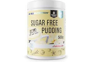 ALLNUTRITION Dessert au Pudding à la Vanille sans Sucre Régime d'Entretien des Muscles et de la Masse Perte de Poids Hyperprotéiné 500g