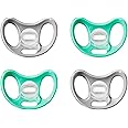Tommee Tippee Advanced Sensitive Skin Soother, Unique Shield for Less Skin Contact, Symmetrical Orthodontic Design, 6-18m, Pack of 4 Dummies