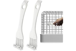 CYUXING 2Pcs Bird Cage Long Handle Shovel Cleaner, Bird Cage Tool Accessories Supplies, For Better Cleaning of Bird Droppings from Pet Cages Parrot Cages Bird Perches