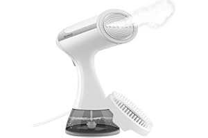 BUNUD Clothes Steamer, 20s Fast Heat-up 1500W Handheld Travel Steamer for Clothes, Portable Garment Steamer Clothing for Home, Office with 300ml Detachable Water Tank (White)