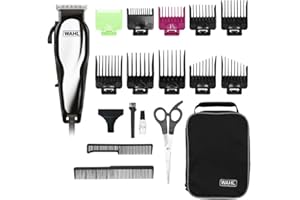 WAHL Baldfader, cortapelos para hombres, cable, longitudes precisas, 8 peines, cuchillas de precisión autoafilables, de pelo corto