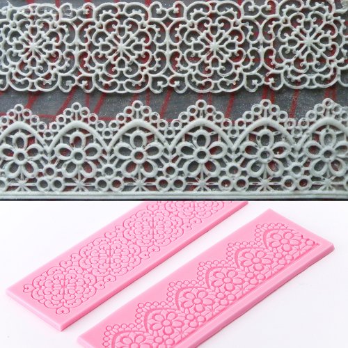 *Versand aus Deutschland*2er Torten Rand SILIKON AUSSTECHER Ausstechform Marzipan Fondant Deko Nr.581