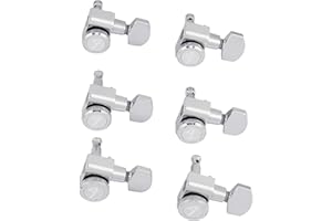 Fender Mécaniques Bloquantes pour Guitare Electrique Stratocaster/Telecaster, Lot de 6, Chrome