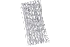LEEQBCR LEBQ Stiel Draht Blumen Draht Fondant Draht 14 Zoll 26 Gauge Draht (0,5 mm) 100 Stück, Weiß
