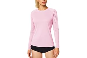 MAGCOMSEN Camiseta de verano para mujer con UPF 50+, de secado rápido, protección solar, camiseta de manga larga, multicolor, ligera, para entrenar, correr, senderismo, pesca