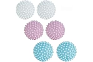 Taicols 6 Stück Waschkugel für Waschmaschine, Wiederverwendbare Trockner Ball, Washing ball for washing machine, Trocknerbälle für Wäschetrockner, für Heim Kleidung Reinigung