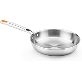 BRA Efficient Inox | Frying Pan, 18 cm, Stainless Steel, Three-Layer | Tricayer (18/10 stainless steel interior + aluminium i