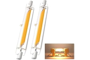 ZJZG Bombilla LED R7S 78mm, R7S LED 78mm 10W COB Equivalente 100w Lámpara Halógena, Lampara Blanco Cálido 3000K, 1000LM, iluminación de haz de 360 ​​°, 2 Pack