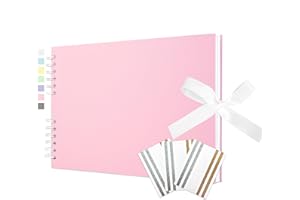 Vienrose Album fotograficzny 29 x 21,5 cm 40 stron różowy różowy album na zdjęcia do projektowania siebie