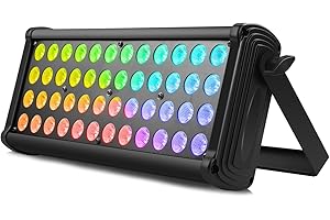 OSUSUENT 80W Wall Washer Luce, 48 LED RGB 3 in 1 Palcoscenico DJ Luce Bar DMX 512 Auto Play Suono Attivato LED Strobo per Matrimonio Partito Concerto Discoteca DJ