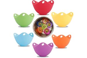 ZDK-C8 - Portauova con fondo piatto in silicone per uova in camicia, in camicia, in silicone, per uova sode, per forno a microonde, pentola istantanea, pentole da cucina