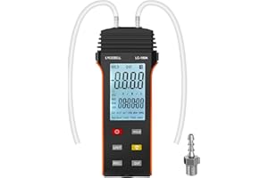 LYCEBELL LC-189A Manomètre numérique de pression différentielle HVAC pour mesurer la pression atmosphérique (noir + orange)