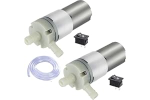 RUNCCI-YUN 2PCS 6V-12V Micro Motorpumpe, Aquarium wasserpumpe mini, Wasserkühlpumpe selbstansaugend 370 DC 12 V Mini Wasser Saugpumpe,Membranpumpe Geräuscharm,für Tee Maschine Aquarium Wasserspender