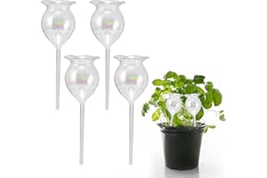 BLUEEOUR Plant Watering Devices, 4-Pack Plant Watering Globes, Rainbow Laser Gradient Plant Waterer, 16Cm Plastic Self Watering, Self Watering System For Plants Suitable For Indoor And Outdoor Plants (Roses)