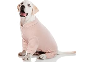 PUMYPOREITY Einteiler für Hunde, Pullover mit Beinen Puppy Overall Jumpsuit Haustier Schlafanzug Weich Hundejacke Hundemantel Warm für Kleine Mittlere Große Hunde(Rosa, M)