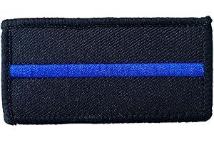 ‎POLIZEIMEMESSHOP POLIZEIMEMESSHOP Thin Blue Line Textilpatch mit Klett - Polizei - Blaue Linie - Police - Solidarität