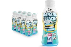 Chiefs Drink 25g di proteine, Bevanda Proteica al gusto Banana, Senza Lattosio, Senza Grassi e Zuccheri Aggiunti (8 confezioni x 330ml)