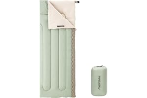 Naturehike Saco de Dormir Adulto Invierno Infantil niños 4 Estaciones Rectangulares Camping Impermeable 190x75cm 7-13℃ para Interiores y Exteriores para Senderismo Viajar