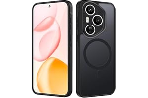 Tawarror Magnetyczne etui do Honor 400 Pro, kompatybilne z MagSafe, półprzezroczyste matowe etui do Honor 400 Pro PC tył odporny na zarysowania TPU Odporny na wstrząsy cienki futerał ochronny, czarny