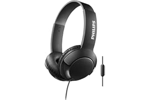 Philips Audio SHL3075BK/00 słuchawki nauszne (głośne basy, izolacja hałasu, wysoki komfort noszenia, funkcja głośnomówiąca, składane na płasko), czarne