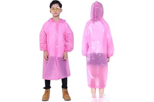 YIPUETERNITY Dziecięce wodoodporne ponczo przeciwdeszczowe, z tworzywa EVA, płaszcz przeciwdeszczowy z kapturem i guzikiem, dla dziewcząt i chłopców, unisex, odzież przeciwdeszczowa, płaszcz przeciwdeszczowy,