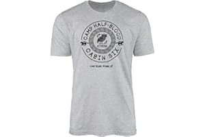 SmartyPants Camp Half Blood Cabin Six T-Shirt - TV Show Movie Cinematic Film Books Reading Myth Gods Olympians Poseidon Demigod Monster Mortal Gift Present Top Tee