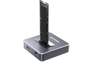 Docking station M.2 NVMe, ANYOYO Docking station NVMe da 10 Gbps per SSD chiave M/B&M, Adattatore SSD M2 NVME USB 3.2 Gen 2 senza attrezzi Custodia SSD USB C hard disk M.2 per 2230 2242 2260 2280