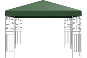 SPOTRAVEL 3 x 3M Gazebo Canopy Replacement Top, Garden Waterproof Tent Roof Cover, Outdoor Sun Shade Roof Top Spare Par for Camping, Patio & Backyard, Top Only (Green)