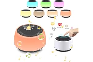 CALISTOUK Máquina de Ruido Blanco con Sonidos, Luz Nocturna,Temporizador,Control de Volumen,Dormir para Adultos,Bebés, Niños - Blanco