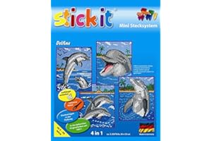 stickit Mini Stecksystem Delfine 4 in 1 ca. 3.100 Teile Nr. 41155