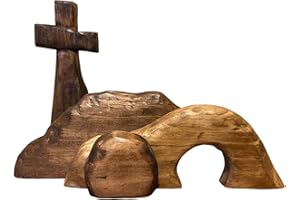 Imtrub Easter Resurrection Scene, Wooden Easter Creche Empty Tomb Resurrection Scene Christian Easter Decor, Empty Tomb Easter Nativity Jesus Nativity Scene Decor, Decoration Of Festival Activities
