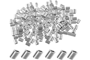 SKYPRO Lot de 500 manchons d'arrêt ronds pour câble métallique de diamètre en aluminium (M0,5, 0,5 mm)