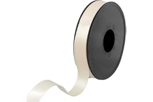 Les Petits Rubans Ruban Satiné - 15 mm x 25 m, Double Face 100% Polyester pour Mariages, Emballages Cadeaux, Compositions Florales, Travaux Manuels, Gâteaux, Nœuds, Embellissements