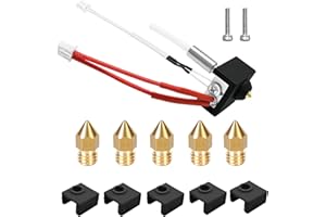 LANKEGU Hotend zestaw bloków grzewczych do Neptune 3 Pro, akcesoria do drukarek 3D, zestaw grzejny z 5 silikonowymi skarpetami i 5 dyszami do Elegoo Neptune 3 Pro, Neptune 3 Plus
