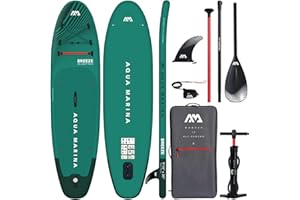 Aqua Marina BREEZE Nadmuchiwana deska do wiosłowania stojącego (iSUP), długość 300 cm, zielona
