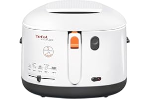 ‎TEFAL Tefal Fritteuse Filtra One, 1.900 W, Kapazität 1,2 Kg, Clean-Oil-System, Auffangsieb für Frittierreste, wärmeisoliertes Gehäuse, spülmaschinengeeignete Teile, weiß, Friteuse FF1631