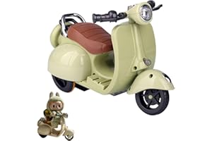 AILIKIWE Labubu Accessories Labubu Scooter Toy with Light and Music Interactive Rotating Toy for Cute Have a Seat Decor Desktop Ornaments for Collectors (green)