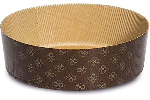 Guardini, Set di 3 stampi panettone alto 19x6 cm, Monouso, Quantità max impasto 750 gr, Carta da forno antiaderente, Made in Italy