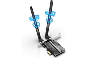 NEWFAST AXE5400 Tarjeta Wi-Fi PCI Express Adaptador Wi-Fi 6E, Terjeta de Red PCIe Intel AX210 Tri-Banda, Bluetooth 5.3, MU-MIMO, Disipador de Calor, WPA3, Compatible con Windows 11/10(64bit)