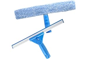 vonsera Raclette à Vitres Professionnelle 30 cm Lave-vitres avec Raclette Silicone et Brosse Microfibre 2 en 1 Kit, Set Nettoyage Vitre pour Salle de Bain/Douche/Vitres/Miroirs & Voiture