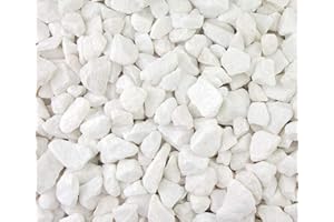 YEVZYDC Polar White Decorative Aggregates Slate Chippings Garden Gravel 20mm 20 Kg