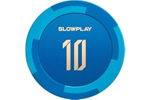 SLOWPLAY Godel Clay Poker Chips, 14 g & 40 mm, för Texas Hold'em, 50 st | Tung lerkomposit; dubbelinjektion med järnkärna; subtil matt touch; minimalistisk design; staplar och blandar rent