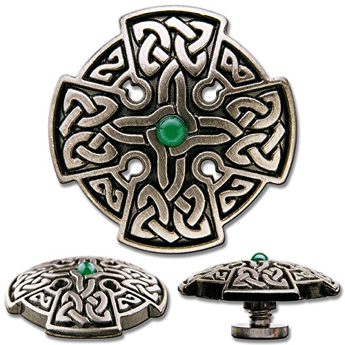 3 St. Celtic Concho Schraubzierniete Zierniete Schraubniete Screwback Concho Keltisches Kreuz No. 3