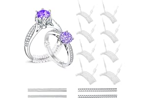 Eiito Ajusteur Bague, Reducteur Bague, Retrecisseur Bague Invisible, La conception unique de la rainure et des attaches de fixation s'adapte aux anneaux de largeur inférieure à 0,5 cm
