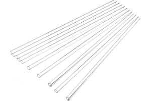 SKYPRO 10pcs 300mm Lungo Borocilicate Tubi di Vetro OD 10mm Spessore 1mm Parete Tubo di Vetro Laboratorio Tubi Chiari per Arte FAI DA TE