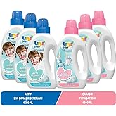 Uni Baby Liquid Laundry Detergent 1500 ml Active + Softener 1500 ml Precision Hypoallergenic Mixed Set of 6