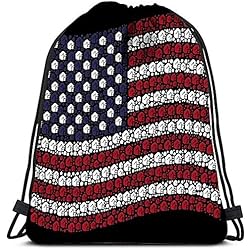 Valender Sacs à Dos avec Cordon de Serrage Les Symboles du Poing sont composés en agitant l'abstraction du Drapeau américain sur des Sacs de Sac à bandoulière pliants en Composite Sombre