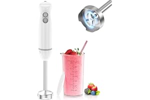 ‎BONSENKITCHEN Bonsenkitchen 2-in-1 Pürierstab, 1000 W Edelstahl-Stabmixer, 2 Geschwindigkeiten, mit 700 ml Messbecher mit Deckel, für Babynahrung, Suppen, Smoothies, Pürees